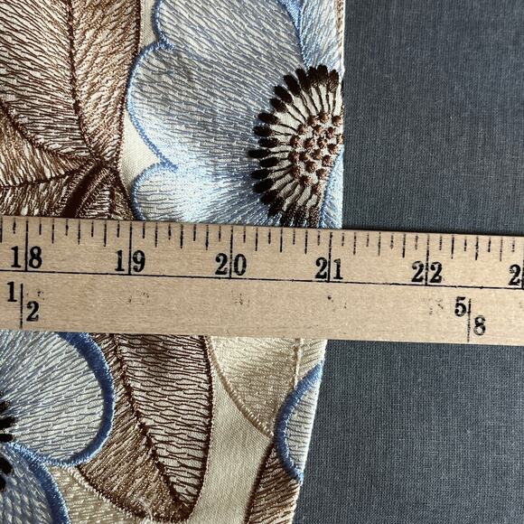 Etcetera Tank Top 4 Yellow Blue Floral Embroidered Halter Cropped Boho Festival - Picture 8 of 9